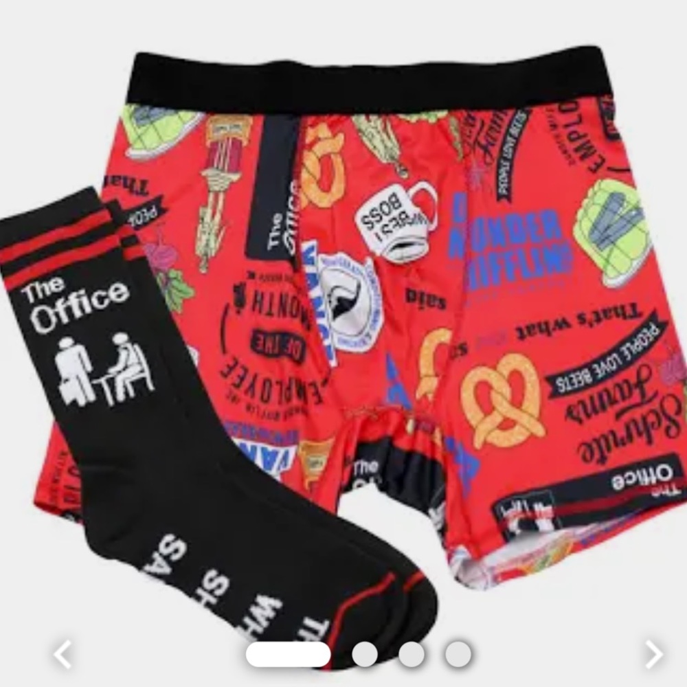 Men’s  The Office‎ Boxer Briefs And Sock. NWT